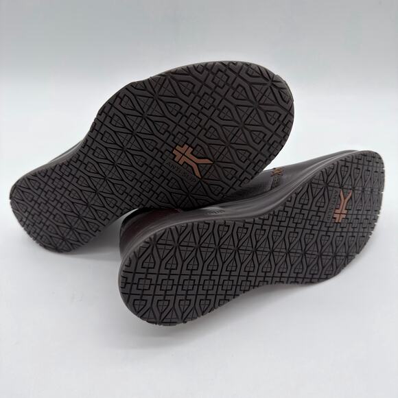 Kuru Kivi Espresso Brown AntiSlip Chef Plantar Fasciitis Leather SlipOn NWOB 8.5 main image 7